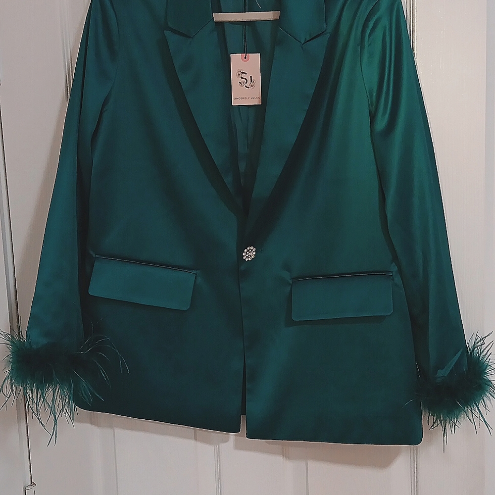Satin jacket blazer by Sincerely Jules